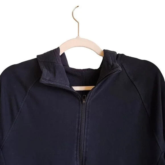 Lululemon Men's Sweatshirt Medium Blue Navy City Sweat Full Zip Hoodie Pockets - Picture 2 of 9